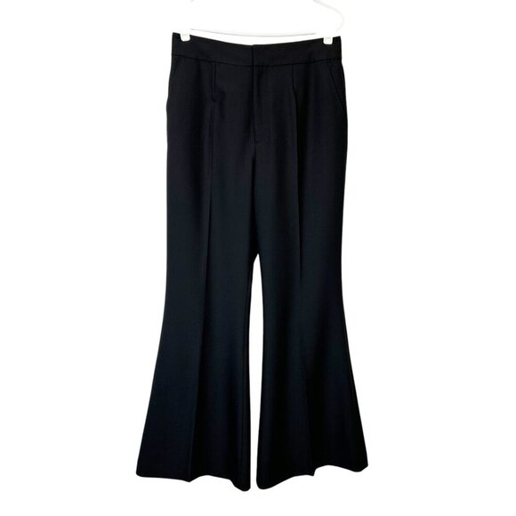 NEW Mac Duggal Wide Leg Flare Pants Womens Size 10 Black - Picture 1 of 11